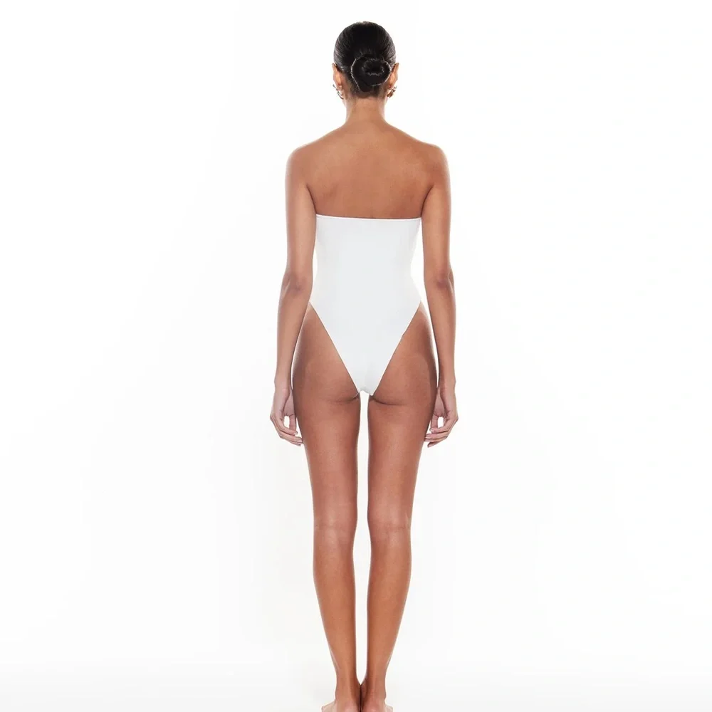 Myra Swim Otis White Strapless Swimsuit - Picture 2 of 3